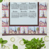 Paris Eiffelturm Inspiriert Collage 2026 Geschirrtuch (Gefaltet)