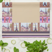 Paris Eiffelturm inspiriert Küchenhandtuch Geschirrtuch (Gefaltet)