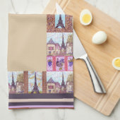 Paris Eiffelturm inspiriert Küchenhandtuch Geschirrtuch (Viertel Falte)