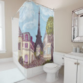 Paris Eiffelturm inspiriert Landschaftskunst Duschvorhang (Beispiel)