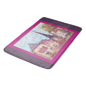 Paris Eiffelturm inspiriert Pointillismus Badematt Badematte (Schrägansicht)