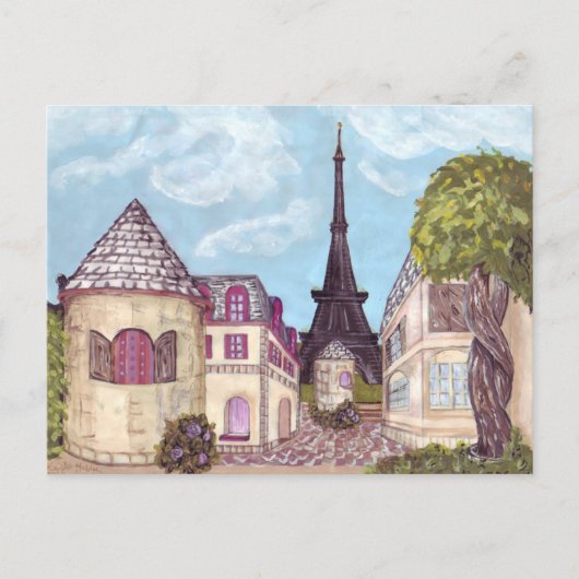 Paris, Eiffelturm Inspiriert Postkarte (Vorderseite)