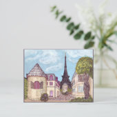 Paris Eiffelturm inspiriert Postkarte (Stehend Vorderseite)