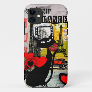 Paris-Eiffelturm-Katzen-Liebhabergeschenke Case-Mate iPhone Hülle