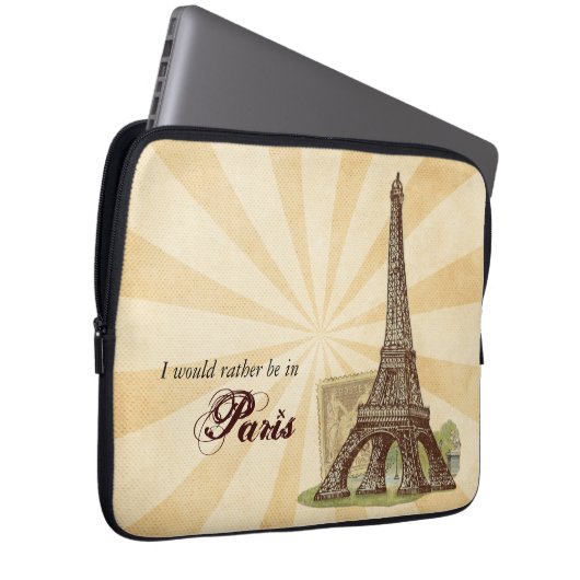 Paris-Eiffelturm-Laptop-Hülse Laptopschutzhülle (Vorne Rechts)