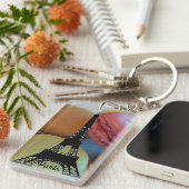Paris-Eiffelturm Macaron Schlüsselanhänger (Vorderseite rechts)