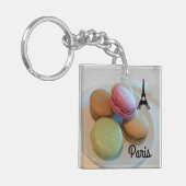 Paris-Eiffelturm-Makronen Schlüsselanhänger (Vorderseite links)