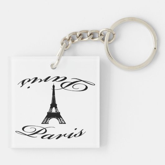 Paris-Eiffelturm-Makronen Schlüsselanhänger (Rückseite)