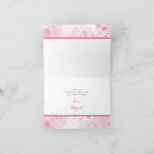 Paris Eiffelturm Merci Beaucoup Rosa Weiß Dankeskarte (Innenseite)