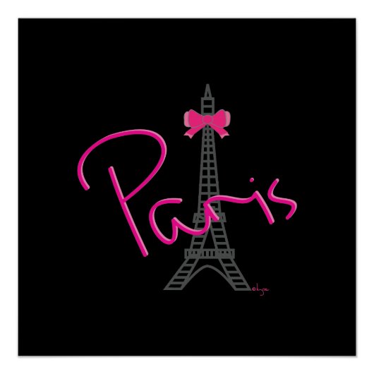 Paris, Eiffelturm mit Bogen Modern Poster (Vorderseite)