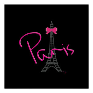 Paris, Eiffelturm mit dem Bogen modern Poster