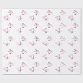 PARIS-Eiffelturm mit rosa Bogen Geschenkpapier (Flach)