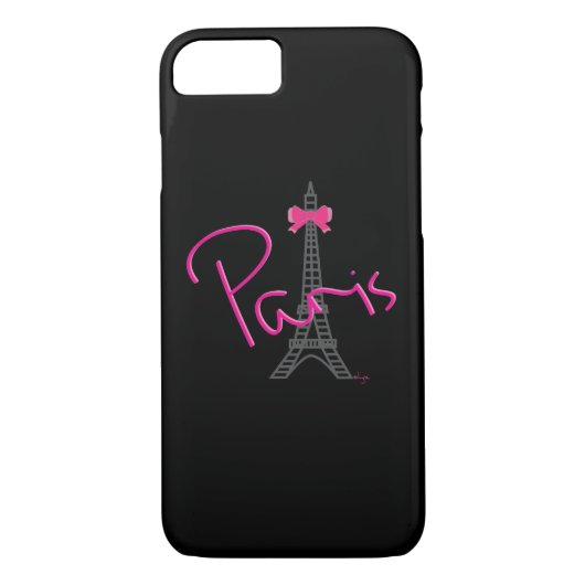 Paris, Eiffelturm mit rosa Bogen Trendy Case-Mate iPhone Hülle (Rückseite)