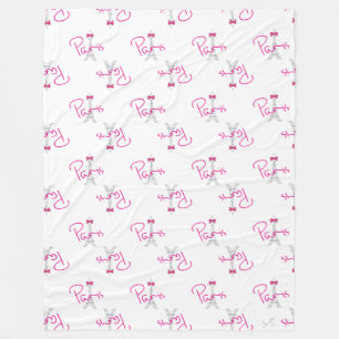 Paris, Eiffelturm mit rosa Bow Fleecedecke