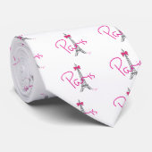 Paris Eiffelturm mit rosa Bug Krawatte (Gerollt)