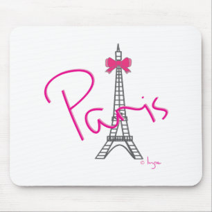 Paris Eiffelturm mit rosa Bug Mousepad