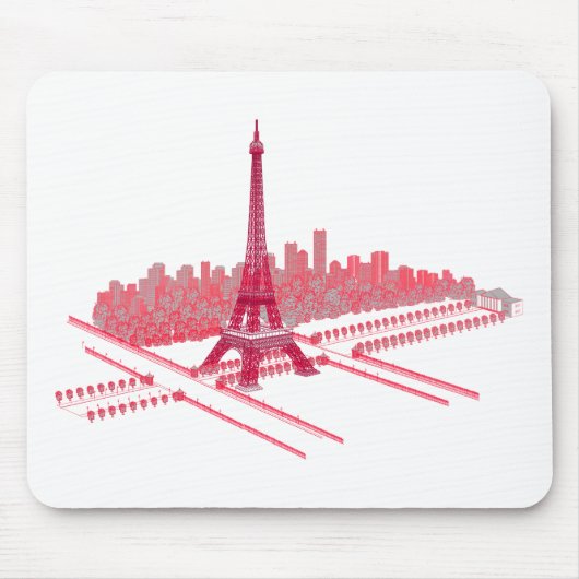 Paris-Eiffelturm-moderne Skizze Mousepad (Vorne)
