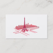 Paris-Eiffelturm-moderne Skizze Visitenkarte (Rückseite)
