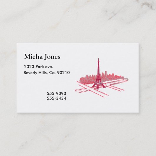 Paris-Eiffelturm-moderne Skizze Visitenkarte (Vorderseite)