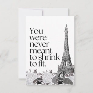 Paris Eiffelturm Motivationszitat Wandkunst Dankeskarte