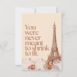 Paris Eiffelturm Motivationszitat Wandkunst Dankeskarte