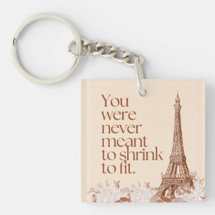 Paris Eiffelturm Motivationszitat Wandkunst Schlüsselanhänger