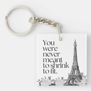Paris Eiffelturm Motivationszitat Wandkunst Schlüsselanhänger