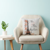 Paris Eiffelturm Mr. Mrs. Braut Hochzeitskissen Kissen (Stuhl )