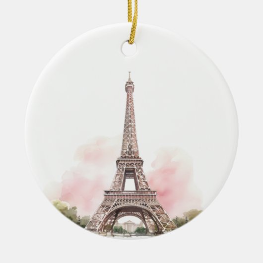 Paris Eiffelturm-Ornament Keramik Ornament (Vorne)