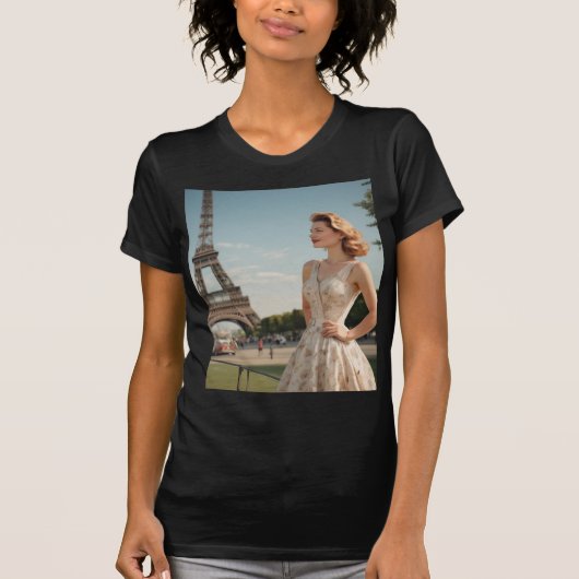 Paris - Eiffelturm - Post Card Style T - Shirt (Vorderseite)