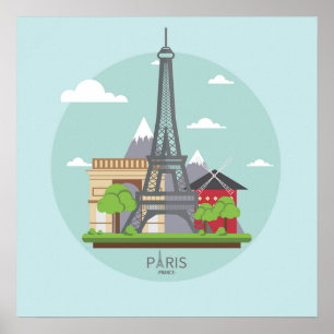 Paris Eiffelturm Poster