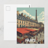Paris Eiffelturm Postkarte (Vorne/Hinten)