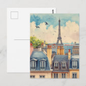 Paris Eiffelturm Postkarte (Vorne/Hinten)