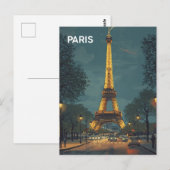 Paris Eiffelturm Postkarte (Vorne/Hinten)