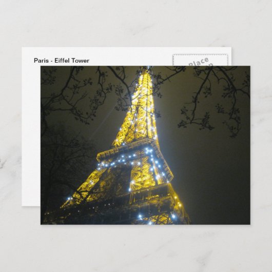 Paris - Eiffelturm Postkarte (Vorne/Hinten)