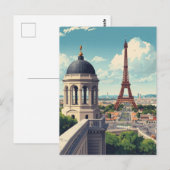 Paris Eiffelturm Postkarte (Vorne/Hinten)