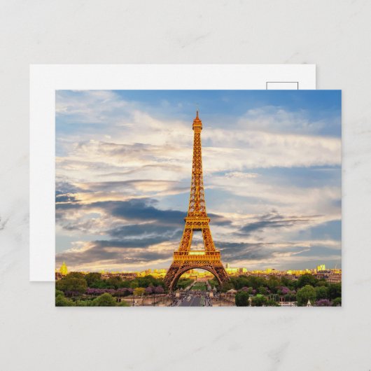Paris / Eiffelturm Postkarte (Vorne/Hinten)