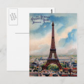 Paris Eiffelturm Postkarte (Vorne/Hinten)