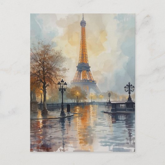 Paris Eiffelturm Postkarte (Vorderseite)