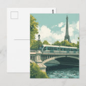 Paris Eiffelturm Postkarte (Vorne/Hinten)
