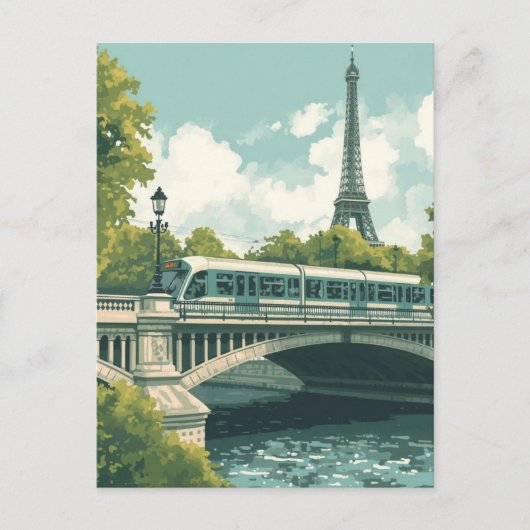 Paris Eiffelturm Postkarte (Vorderseite)