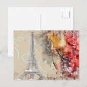 Paris Eiffelturm Postkarte (Vorne/Hinten)