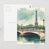 Paris Eiffelturm Postkarte (Vorne/Hinten)