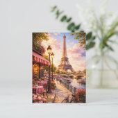 Paris - Eiffelturm Postkarte - Paris Café (Stehend Vorderseite)