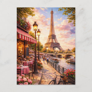 Paris - Eiffelturm Postkarte - Paris Café