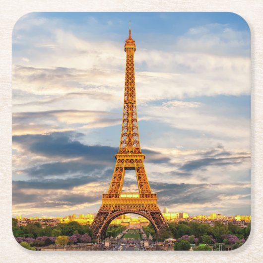 Paris / Eiffelturm Rechteckiger Pappuntersetzer (Vorderseite)