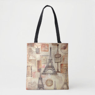 Paris Eiffelturm Retro Vintage Tasche