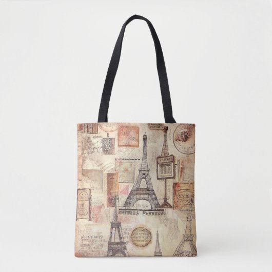 Paris Eiffelturm Retro Vintage Tasche (Vorderseite)