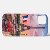 Paris Eiffelturm: Romantischer Wasserfarben-Sonnen Case-Mate iPhone Hülle (Rückseite (Horizontal))