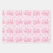 Paris Eiffelturm Rosa Geschenkpapier Set (Vorderseite 3)